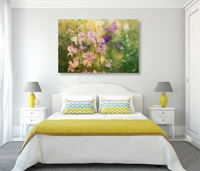 Quadro su tela – Disegno acquerellato di piante di montagna