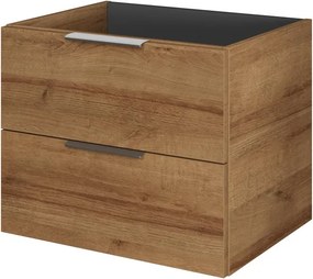 Mobile da bagno sospeso Madeo di Pelipal L 59 x H 48 x P 45 cm rovere riviera, 2 cassetti