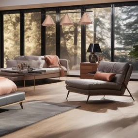 Lampadario a sospensione su cavo CAPITAL 3xGX53/15W/230V oro rosa