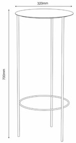 Portafiori 70x32 cm oro