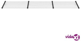 vidaXL Tettoia per Porta Nero e Trasparente 358,5x90 cm Policarbonato