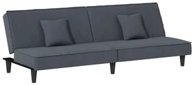 Divano letto grigio scuro in velluto