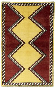 Gabbeh Tappeto 110x170 Rosso (Iran) Annodato A Mano