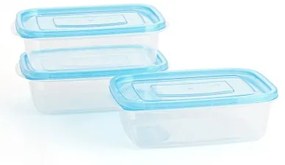 Set di scatole porta pranzo Quid Refresh 3 Pezzi Azzurro Plastica