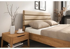 Letto matrimoniale in legno di quercia di colore naturale 140x200 cm Twig - The Beds