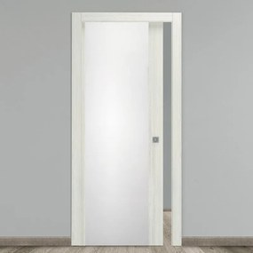 Porta interna scorrevole Honey Vetrata in vetro colore larice, L 80 x H 210 cm, apertura reversibile