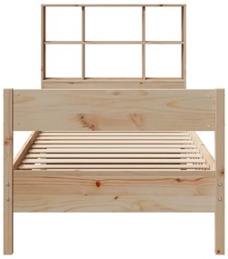 Letto libreria senza materasso 90x200 cm legno massello pino