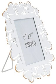 Portafoto in metallo bianco, 25 x 27,7 cm - Mauro Ferretti