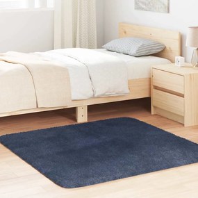 Tappeto Shaggy A Pelo Lungo Navarra Blu Marino 120x120 Cm /