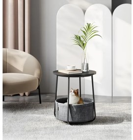 Tavolino d'appoggio NOIRA nero/grigio