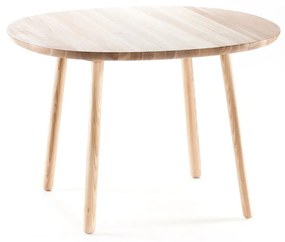 Tavolo da pranzo in legno massiccio naturale , ⌀ 110 cm Naïve - EMKO