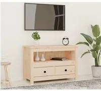 Mobile Porta TV 79x35x52 cm in Legno Massello di Pino cod mxl 20635