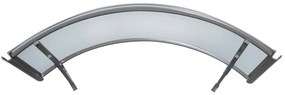 Pensilina Arco in policarbonato grigio L 140 x P 90 cm struttura in alluminio