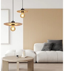 Lampadario a sospensione con filo FALCO 1xE27/60W/230V diametro 20 cm beige