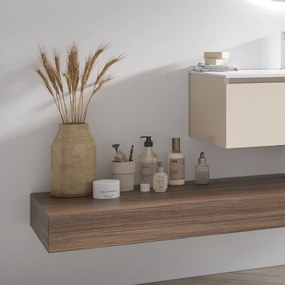 Kamalu - composizione bagno sospesa mobile 80cm e mensolone da 140cm | kam-kk801