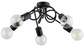 Lampadario a plafone INTER 5xE27/15W/230V nero