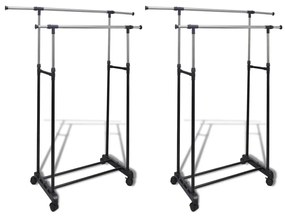 Appendiabiti Regolabili 2 Pz Con 2 Aste Per Abiti /