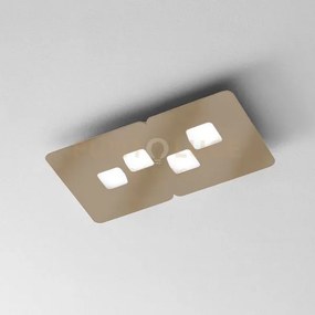 Bilbao p/p - plafoniera tortora  4 luci attacco gx53 50cm