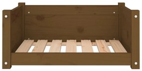 Cuccia per cani miele 65,5x50,5x28cm in legno massello di pino