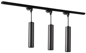 Lampadario su filo per sistema a binario MARIBEL 3xGU10/10W/230V + 1 m rotaia sistema