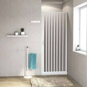 Porta doccia pieghevole Playa L 70 x H 185cm, Sp. 2 mm in pvc granito profilo argento