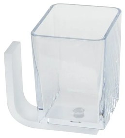 Porta spazzolini Materia in pvc bianco