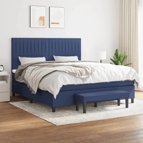 Giroletto A Molle Con Materasso Blu 160x200 Cm İn Tessuto /