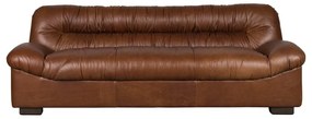 Divano marrone con rivestimento in pelle 214 cm Douglas – Dutchbone