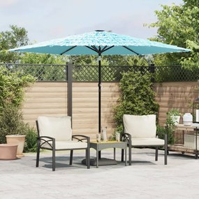 Ombrellone Giardino Con Palo İn Acciaio Blu 288x288x225 Cm /