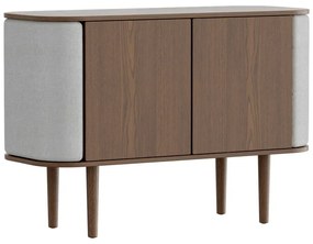 Cassettiera bassa grigio-marrone in rovere 109x75 cm Treasures - UMAGE