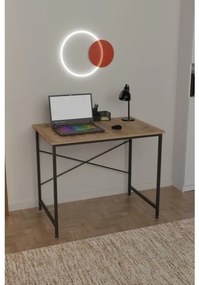 Scrivania Stile Industrial Ferro E Legno 90x60x73 Adam Rovere