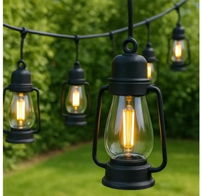 Catena decorativa per esterni GARLAND 10xLED 10m IP44 bianco caldo