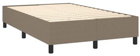 Giroletto a molle con materasso tortora 120x200 cm in tessuto