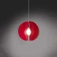 Sospensione Sirio 1 Luce In Metacrilato Rosso Fluorescente Space Collection