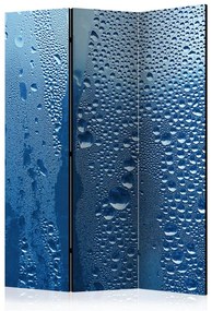 Paravento Water drops on blue glass [Room Dividers]