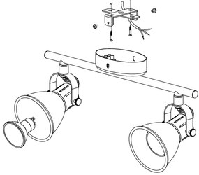 Eglo 98394 - Luce Spot a LED SERAS 2xGU10/3,3W/230V