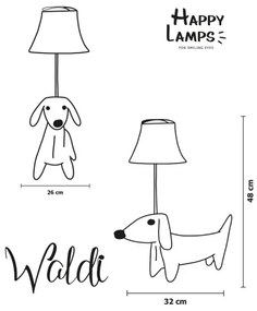 Happy Lamps - Lampada da tavolo LED per bambini WALDI LED/5,4W/230V bassotto