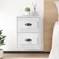 Comodino a Parete Bianco 41,5x36x53 cm 816392