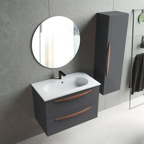 Colonna per mobile bagno Arco VISOBATH 1 anta P 27 x L 34.5 x H 120 cm grigio cenere truciolare