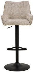 Sgabello da bar beige con altezza regolabile/con braccioli (altezza della seduta 85 cm) Eddie – Actona