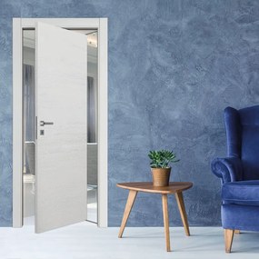 Porta interna rototraslante Mast in MDF laccato colore grigio, L 90 x H 210 cm, apertura reversibile