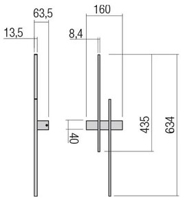 Redo 01-2747 - Lampada da parete LED TANGENT LED/13W/230V CRI 90 nera
