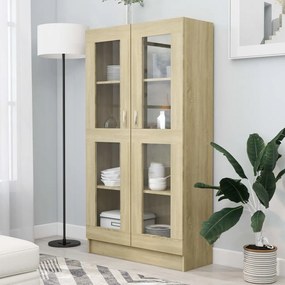 Armadietto Vetrina Rovere Sonoma 82,5x30,5x150 Cm Multistrato /