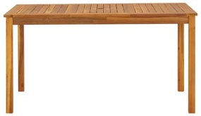 Tavolo da Giardino 140x80x74 cm in Legno Massello di Acacia