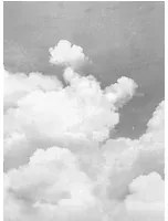 Rebel Walls Wandbild Cuddle Clouds - Graphite
