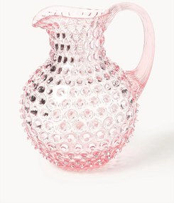 Brocca in vetro soffiato Hobnail 2 L