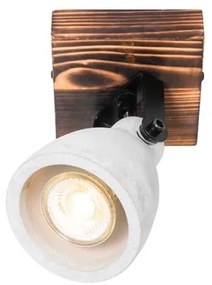Faretto da soffitto industriale legno con cemento - Creto