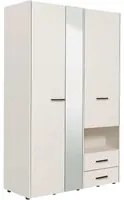 armadio 2 ante 2 cassetti con specchio cm 127,5 x 55 x 205,5 h - CLEANLINE Colore: Bianco