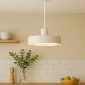 Lampadario a sospensione su cavo ARCANE 1xE27/60W/230V bianco