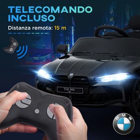 Macchina Elettrica per Bambini Licenza BMW M4 con Telecomando Nero...